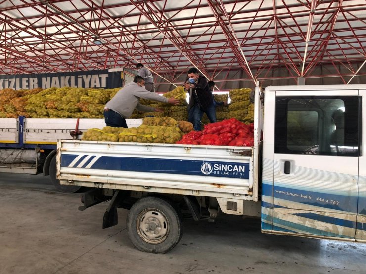 Sincan’da patates ve soğan dağıtımına başlandı