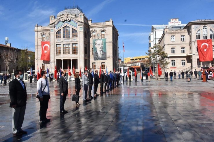 Aksaray’da pandemi gölgesinde 23 Nisan töreni