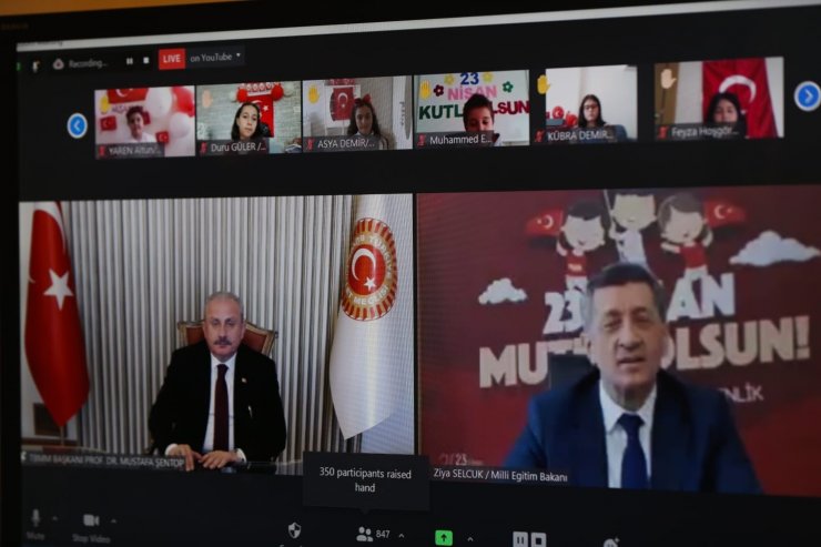 TBMM Başkanı Şentop ve Bakan Selçuk 81 ilden çocuklar ile online buluştu