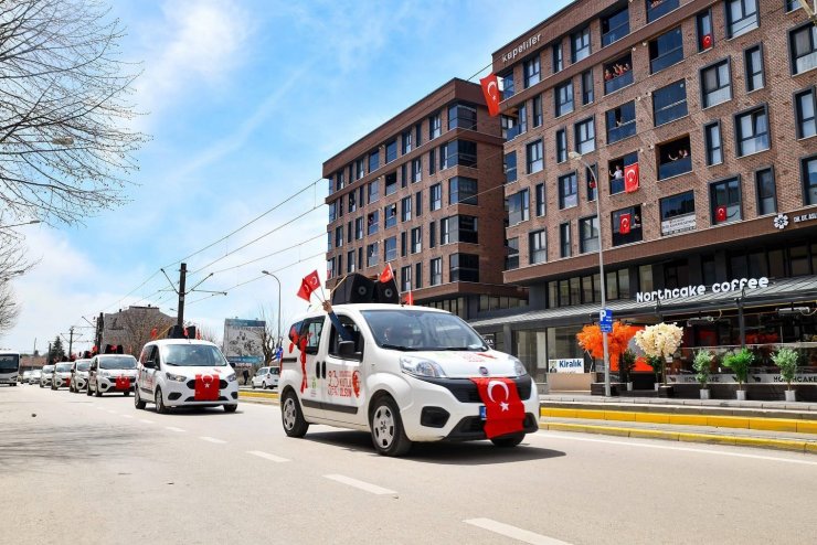 Eskişehir’de 23 Nisan konvoyu düzenlendi