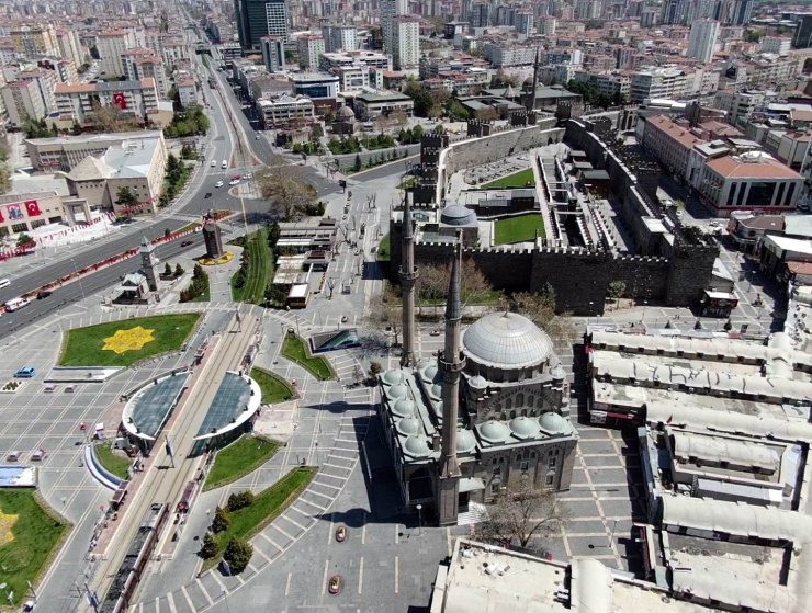 Kayseri’de sokağa çıkma kısıtlamasında sakinlik hakim