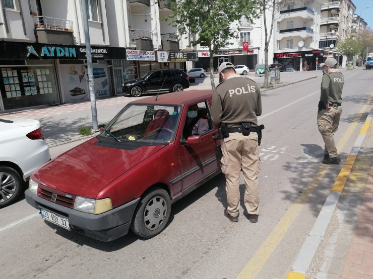 Aksaray’da hafta sonu kısıtlamasında drone ile genel denetim