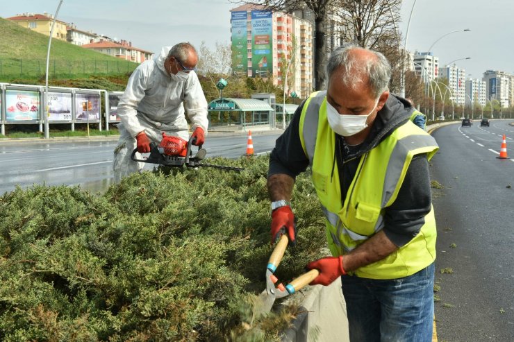 Başkent’te peyzaj çalışmaları devam ediyor