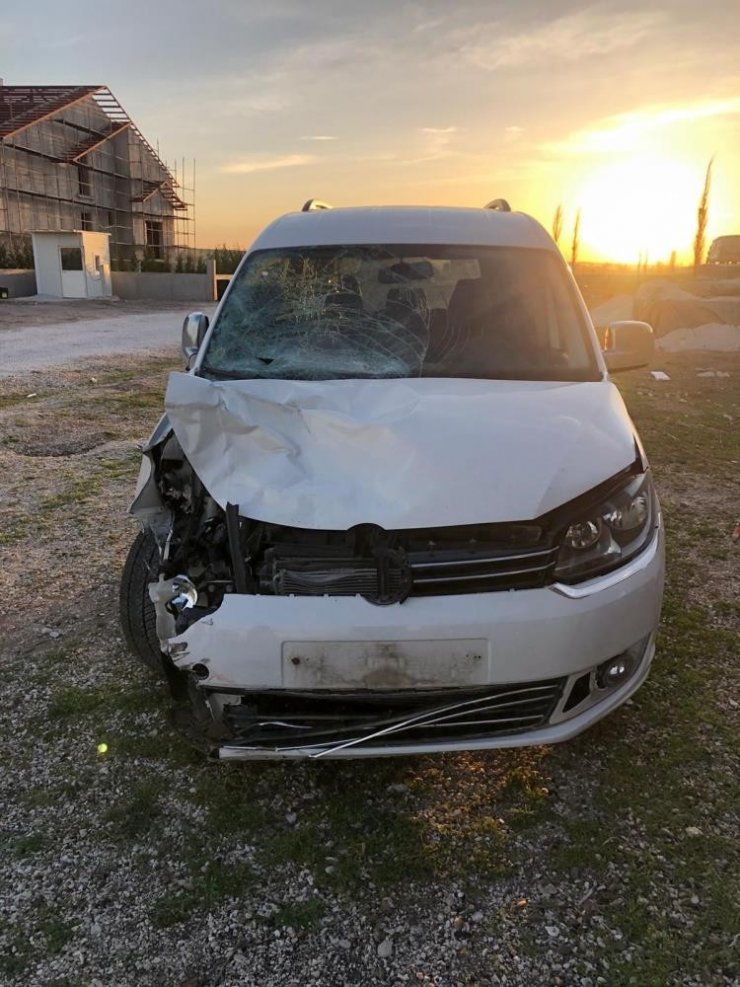 Konya’da baba ve 2 çocuğunun öldüğü kaza kamerada