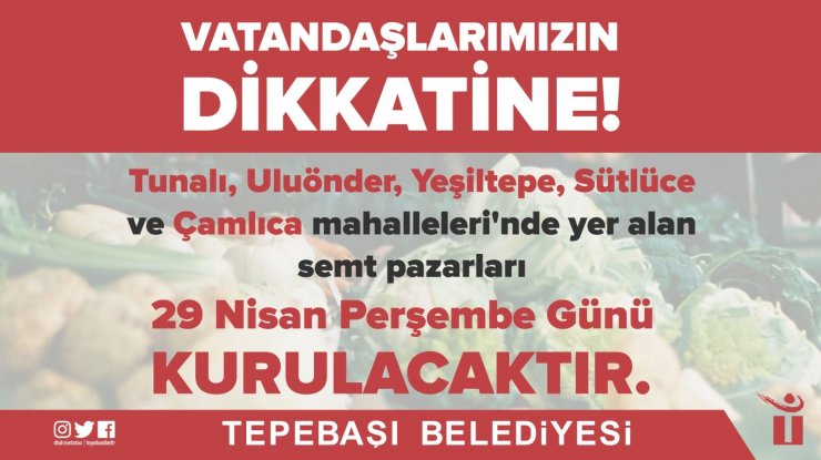 Tepebaşı semt pazarları için yeni düzenleme