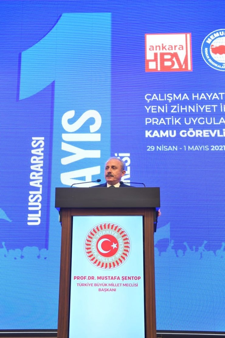 TBMM Başkanı Şentop ‘Uluslararası 1 Mayıs Kongresi’ne katıldı