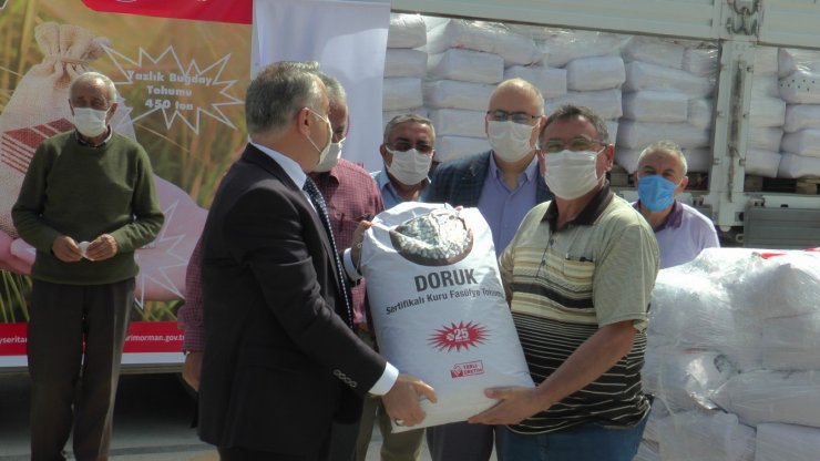 Kayseri’de 800 çiftçiye 50 ton kuru fasulye tohumu dağıtıldı