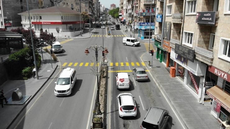 Nevşehir’de kısıtlamada trafik yoğunluğu yaşanıyor