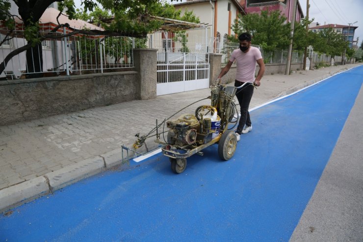 Develi’de 2 kilometrelik bisiklet yolu tamamlandı