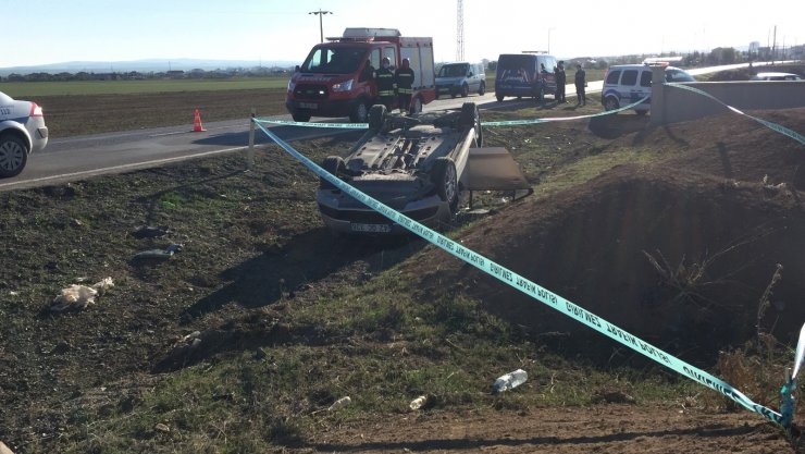 Konya’da otomobil şarampole takla attı: 1 ölü