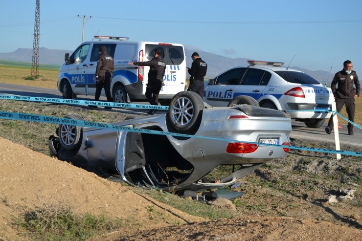 Konya’da otomobil şarampole takla attı: 1 ölü