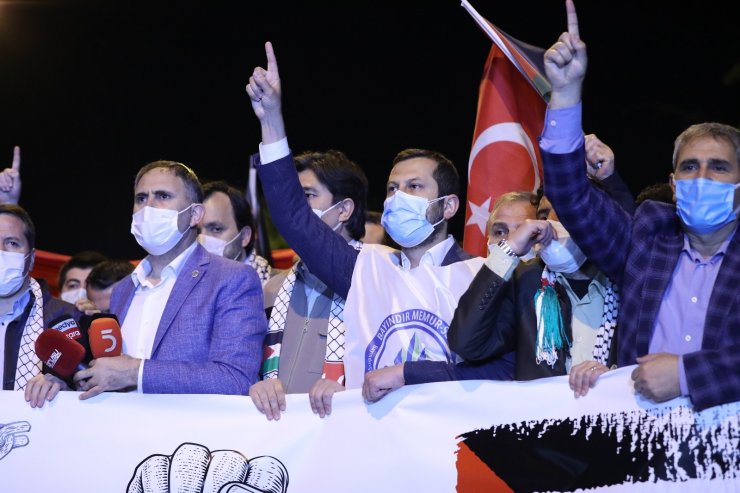 İsrail’in Mescid-i Aksa’ya yönelik saldırıları Ankara’da protesto edildi