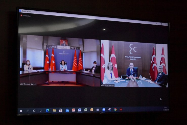 MHP’de partiler arası bayramlaşma video konferansla yapıldı