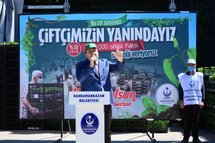 Kahramankazan’da çiftçilere 1 milyon 200 bin sebze fidesi dağıtıldı