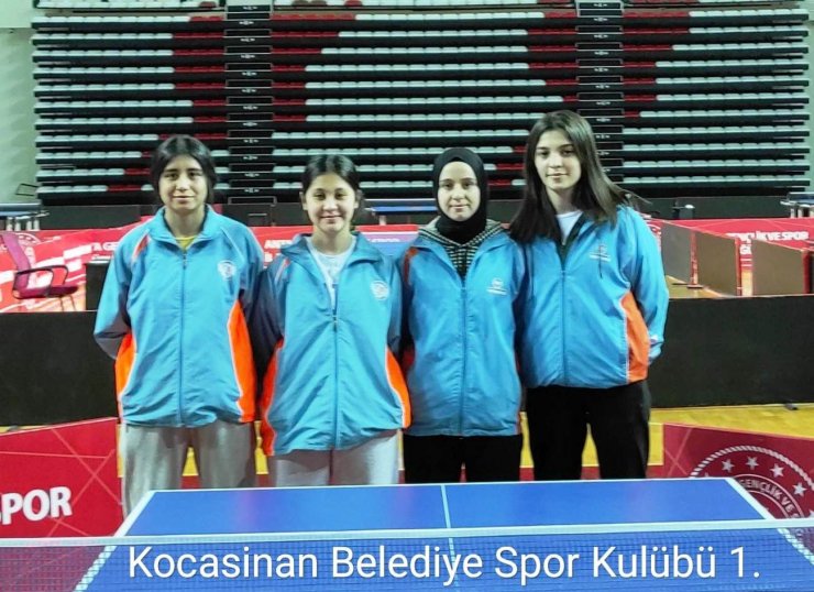 Kocasinan’ın Masa Tenisi B Takımı ilk yarıyı yine lider tamamladı