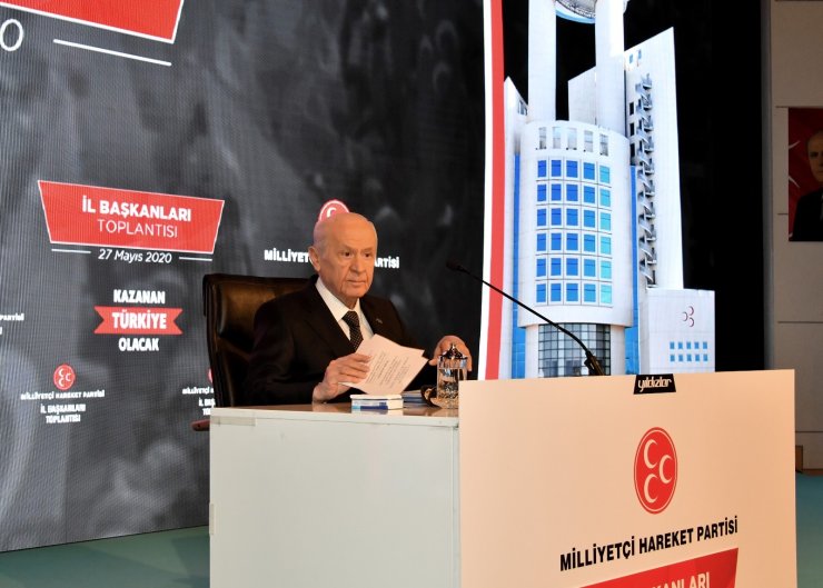 MHP Genel Başkanı Bahçeli il başkanları ile bir araya geldi