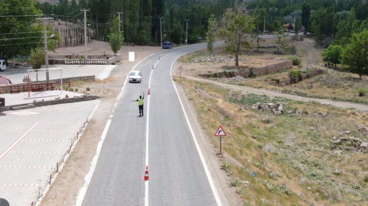 Aksaray’da jandarmadan droneli denetim