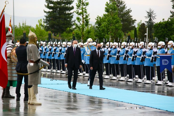 Cumhurbaşkanı Erdoğan, Gürcistan Başbakanı Garibashvili‘yi resmi törenle karşıladı