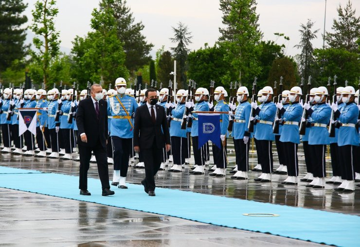 Cumhurbaşkanı Erdoğan, Gürcistan Başbakanı Garibashvili‘yi resmi törenle karşıladı