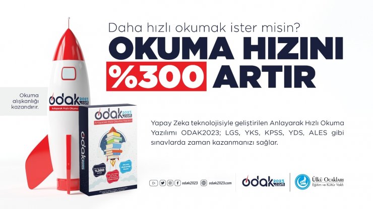 Ülkü Ocakları Eğitim ve Kültür Vakfı “ODAK2023 Anlayarak Hızlı Okuma Yazılımı” geliştirdi