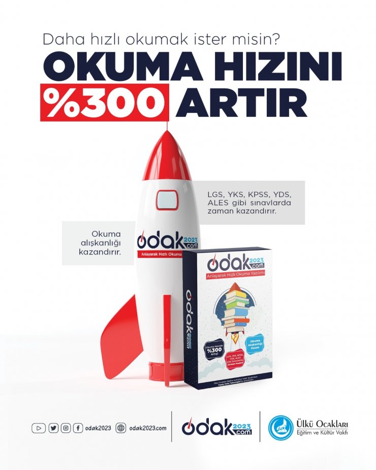 Ülkü Ocakları Eğitim ve Kültür Vakfı “ODAK2023 Anlayarak Hızlı Okuma Yazılımı” geliştirdi