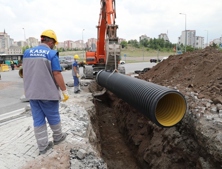 Talas’ta yağmur suyu hatları güçlendiriliyor