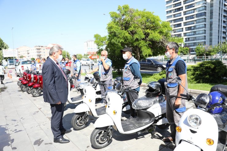 Çevreci belediyeden 10 adet elektrikli motosiklet