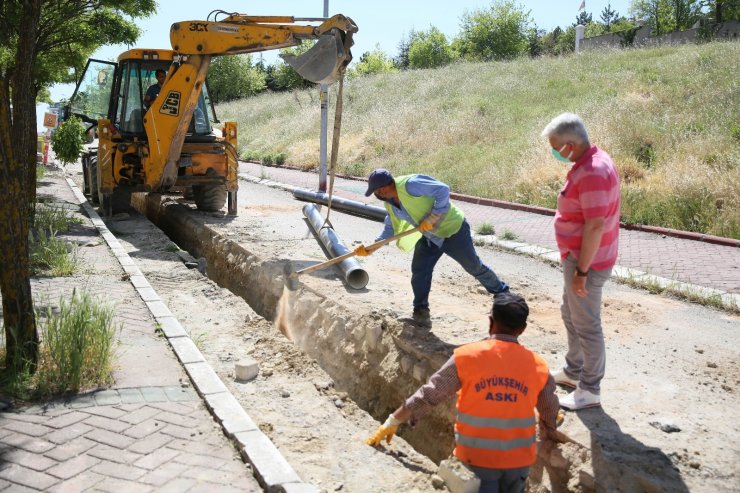 ASKİ Diplomatlar Sitesi’nde 7 bin metrelik içme suyu imalatına başladı