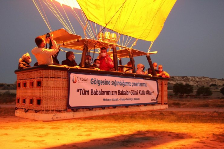 Kapadokya’da Babalar Günü gökyüzünde kutlandı