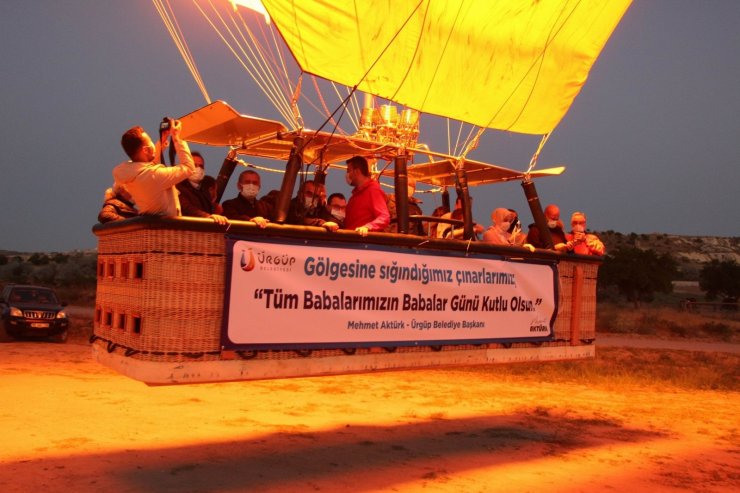 Kapadokya’da Babalar Günü gökyüzünde kutlandı