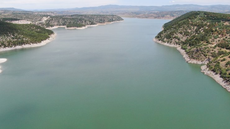 Ankara barajlarının doluluk oranı havadan görüntülendi