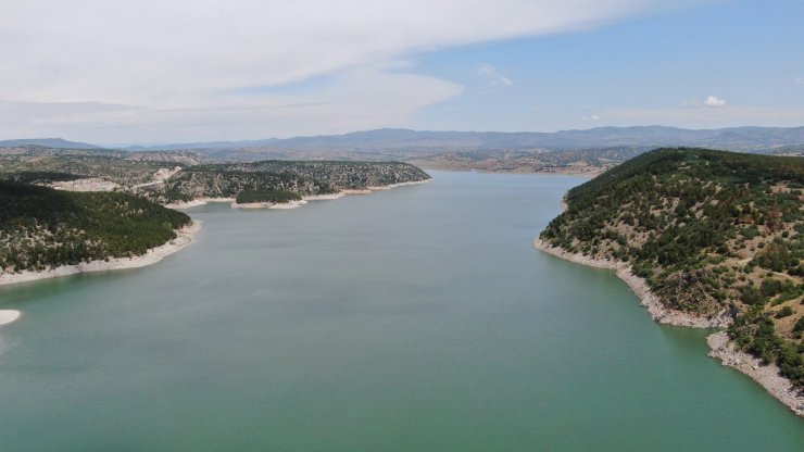 Ankara barajlarının doluluk oranı havadan görüntülendi