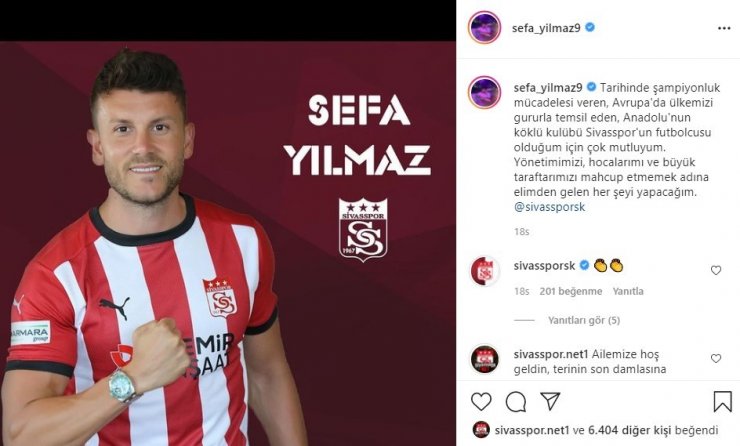 Sivasspor’un yeni transferi Sefa: “Mahcup etmeyeceğim”