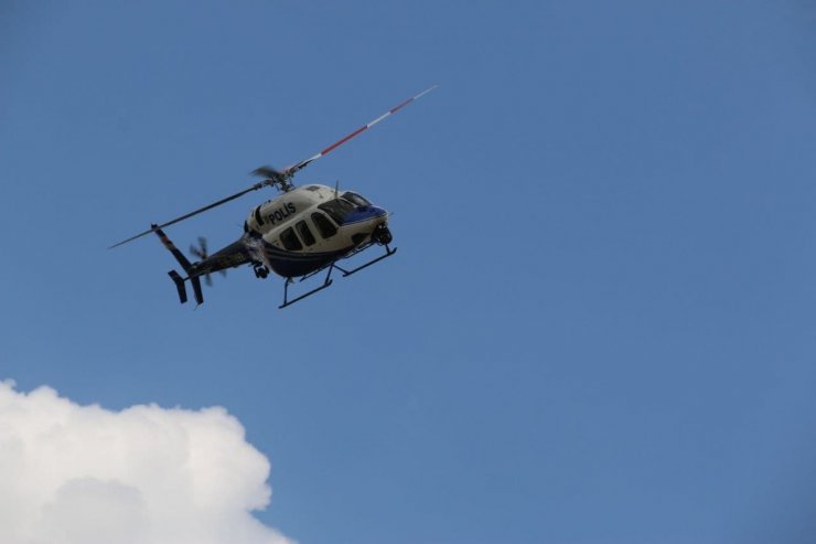 Aksaray’da helikopter destekli uygulama