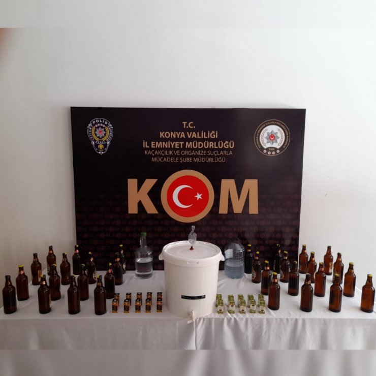 Konya’da bin 65 litre kaçak akaryakıt yakalandı