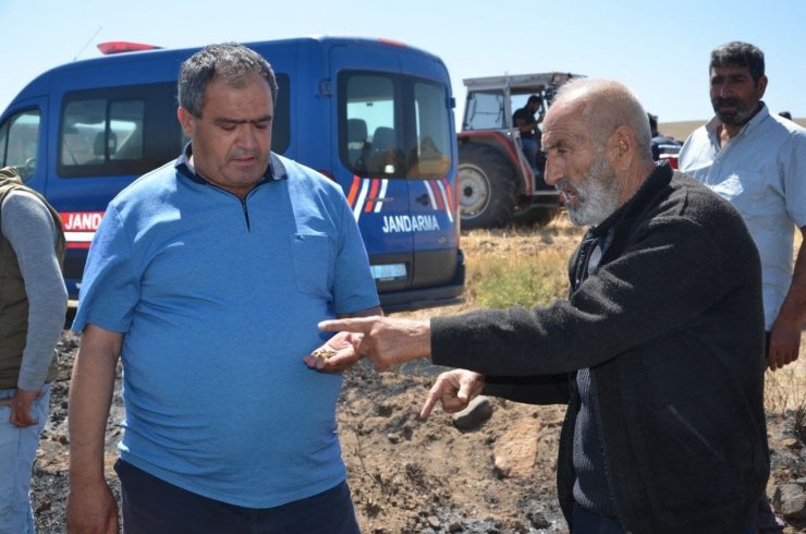 Aksaray’da 100 dekarlık tarladaki arpa ve buğday yanarak kül oldu