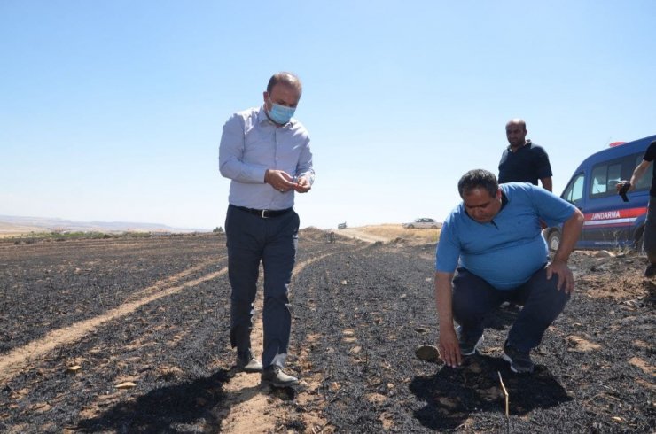 Aksaray’da 100 dekarlık tarladaki arpa ve buğday yanarak kül oldu