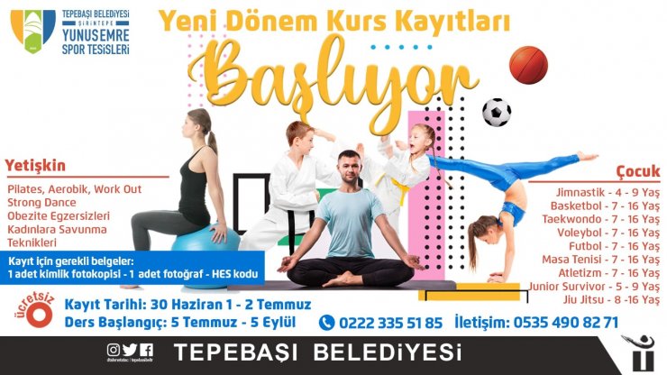 Yunus Emre’de yeni dönem kurs kayıtları başladı