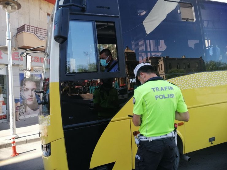 Aksaray’da toplu taşımada trafik güvenliği uygulamaları sürüyor