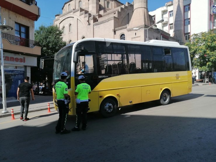 Aksaray’da toplu taşımada trafik güvenliği uygulamaları sürüyor