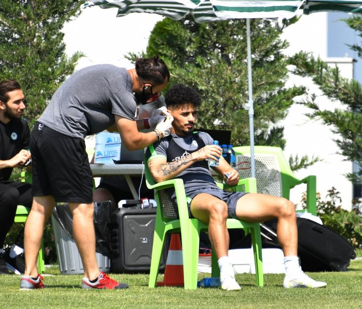 Konyasporlu futbolcular performans testinden geçti