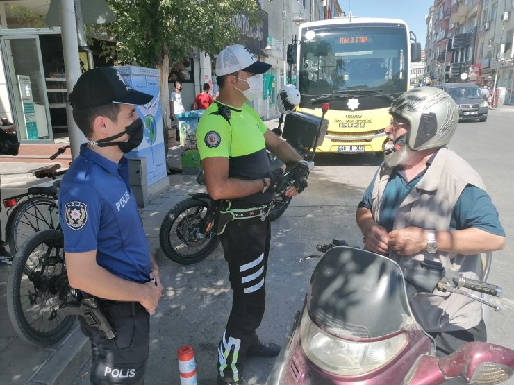 Aksaray’da motosikletlere sıkı denetim