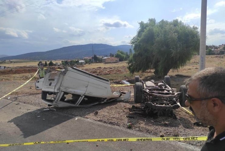 Konya’da kamyonet takla attı: 1 ölü, 1 yaralı