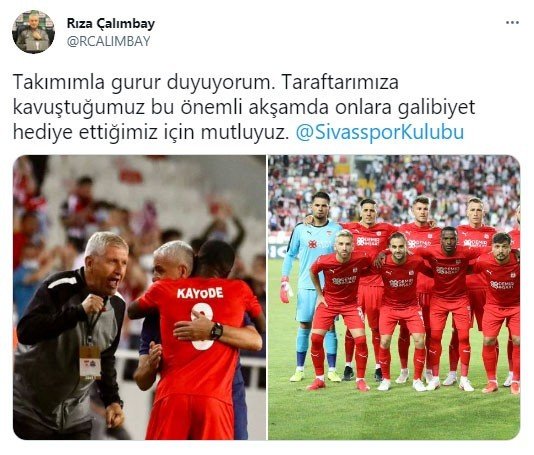 Çalımbay: “Takımımla gurur duyuyorum”