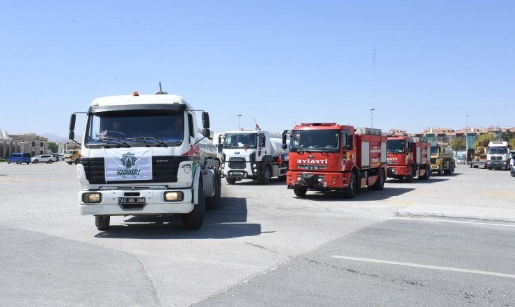 Konya yangınlar için birlik oldu, Muğla’ya 23 araç daha gönderildi