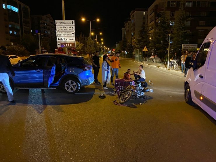 Konya’da motosiklet ile otomobil çarpıştı: 1 yaralı