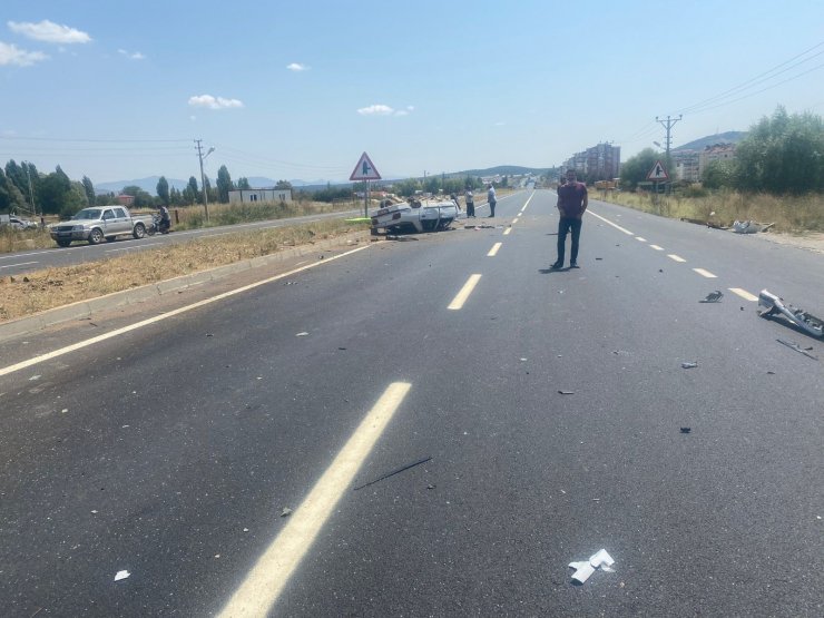 Konya’da otomobiller çarpıştı: 2 yaralı