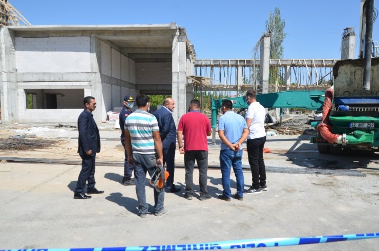 Konya’da beton dökerken kalıp çöktü: 3 yaralı