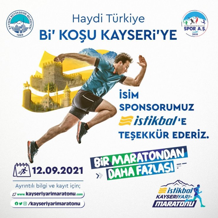 Kayseri’nin ilk yarı maratonu başlıyor