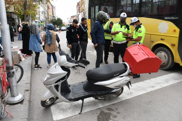 Aksaray’da halk otobüsleri ve motosikletler denetleniyor